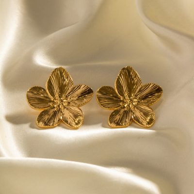 EMMA Floral Hoop Earrings
