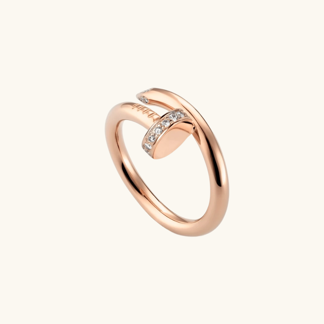 Elegant Pink and Gold Ring