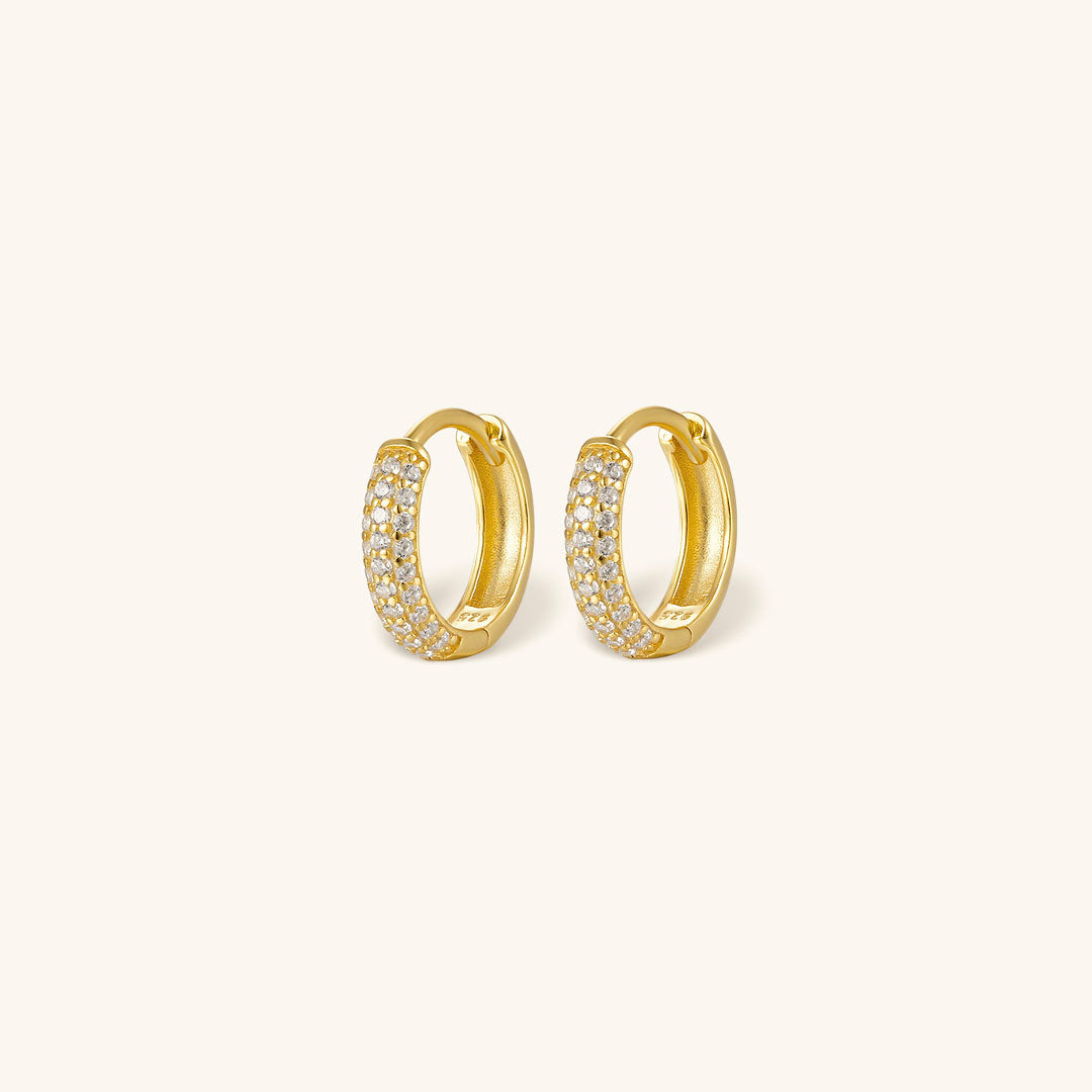 Amy Ekstra Store Paved Hoop Earrings