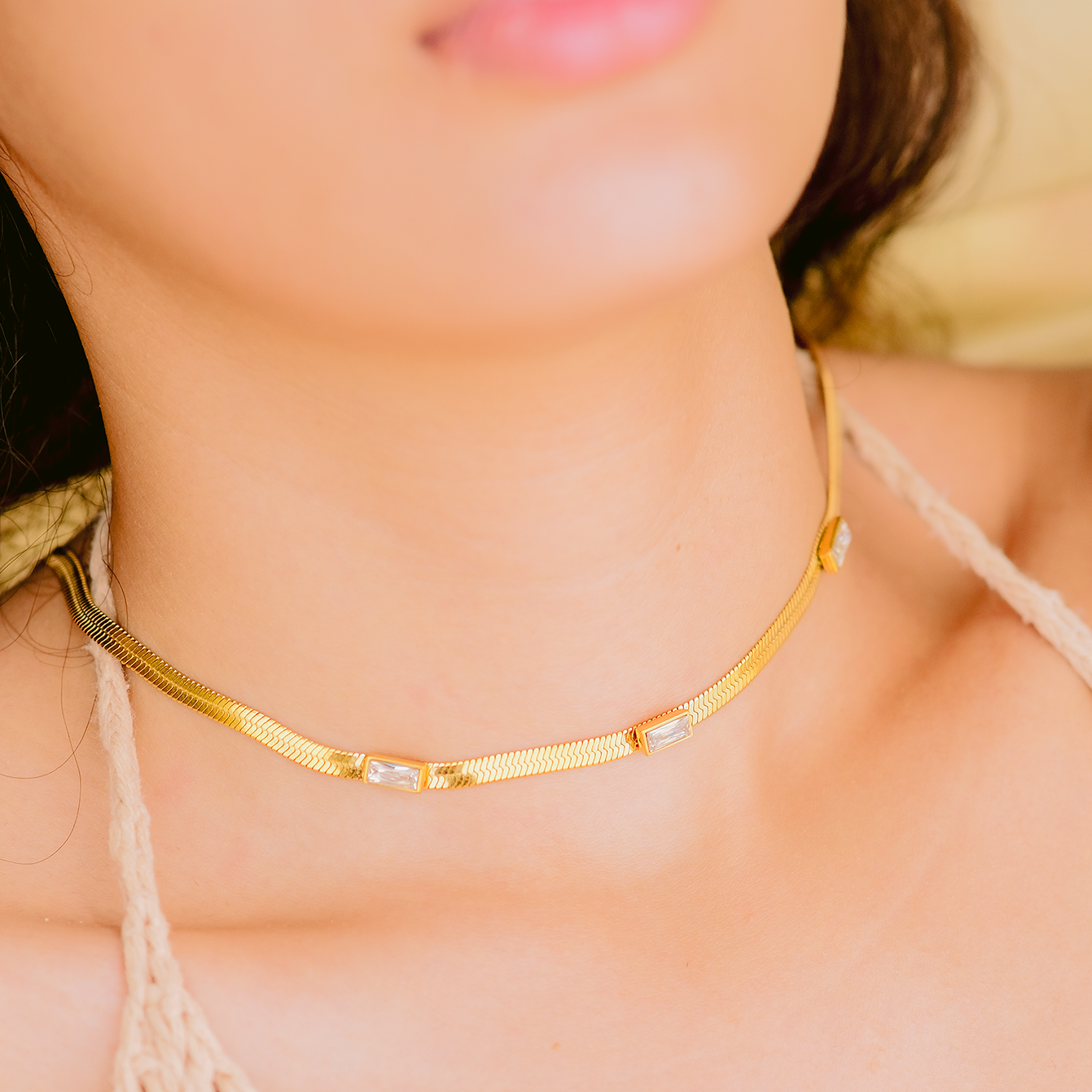 Eve Herringbone Gold Chain