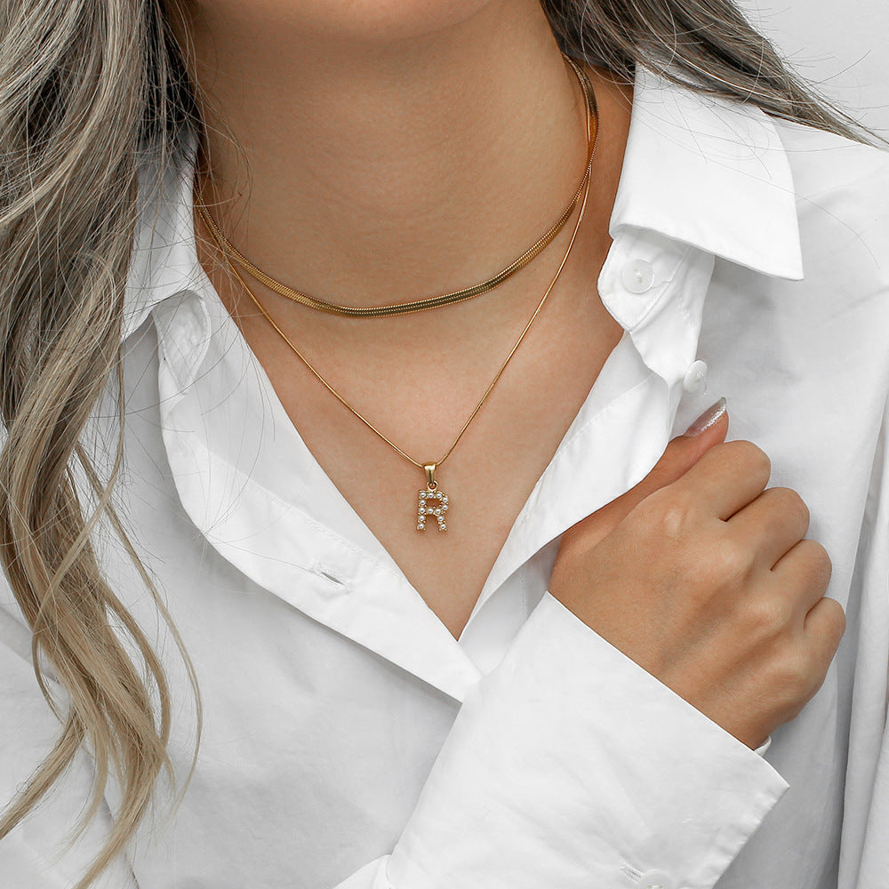 Fiona Kihtne Gold Personalized Initial Necklace