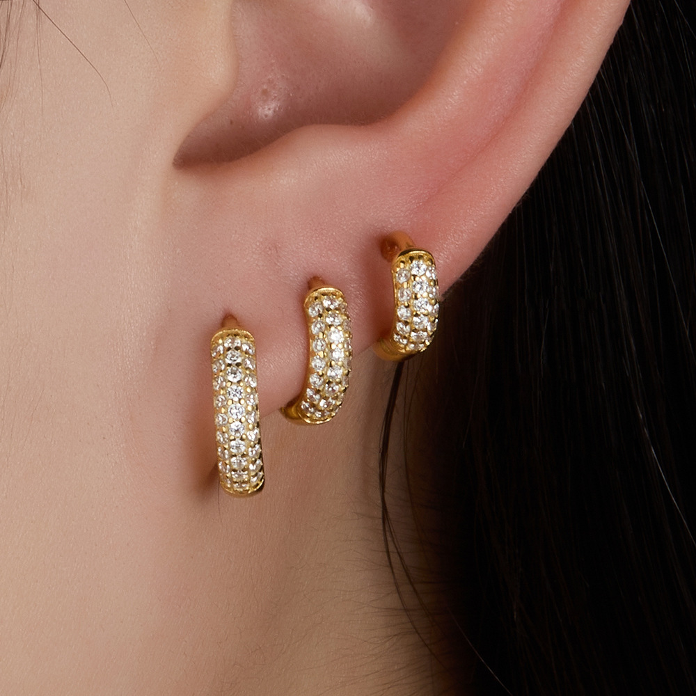 Amy Ekstra Store Paved Hoop Earrings