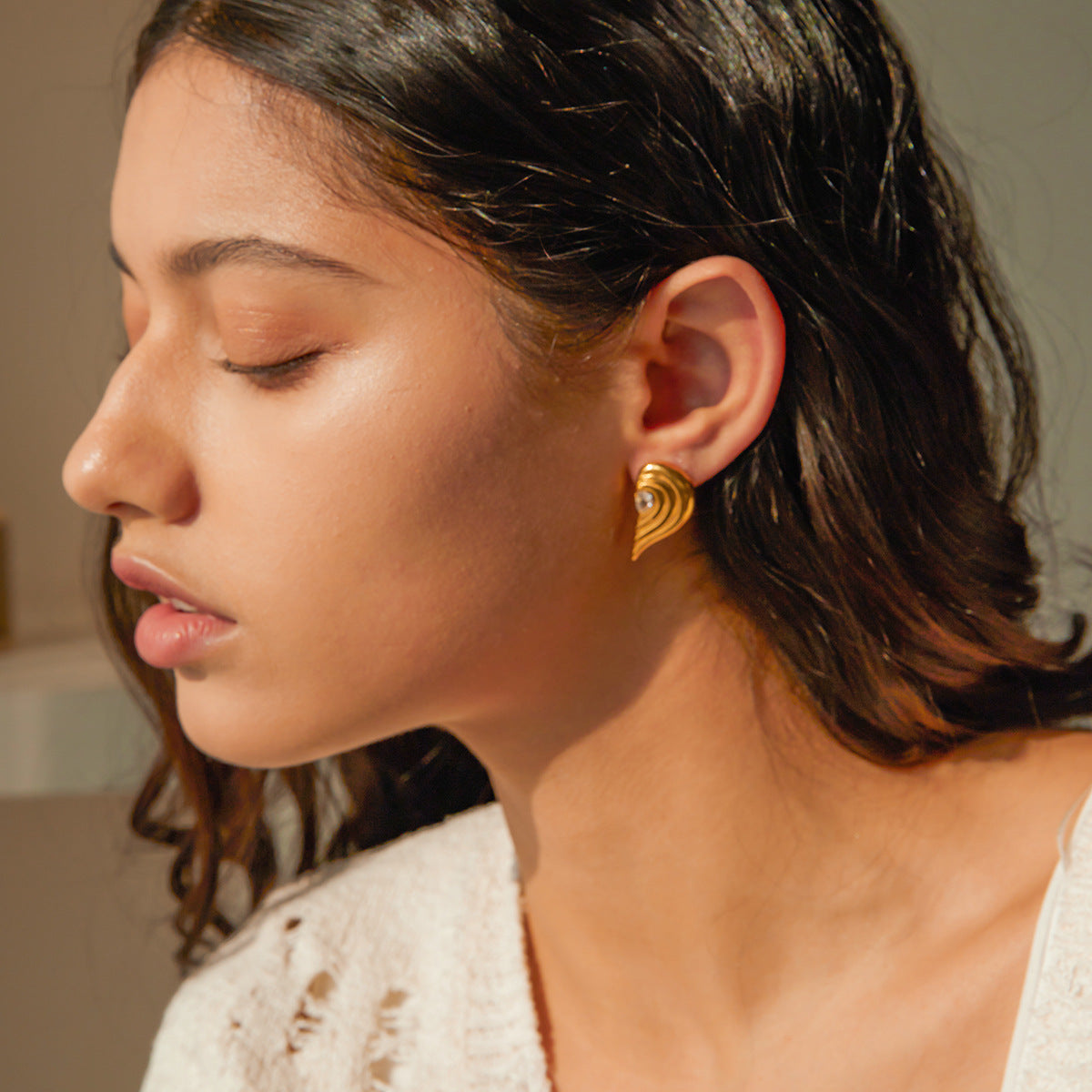 Thalia Gold Hoop Earrings