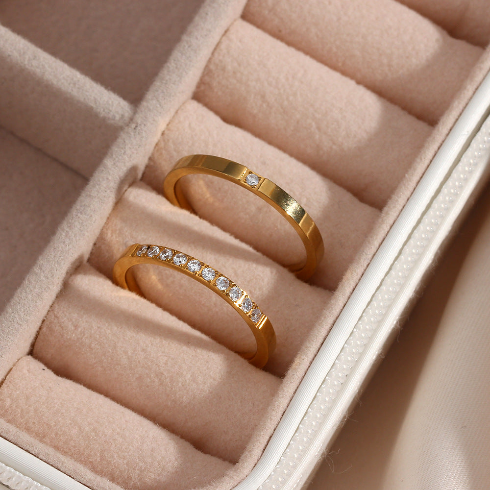 Elegant Grå Guld Ring - Grå Guldring