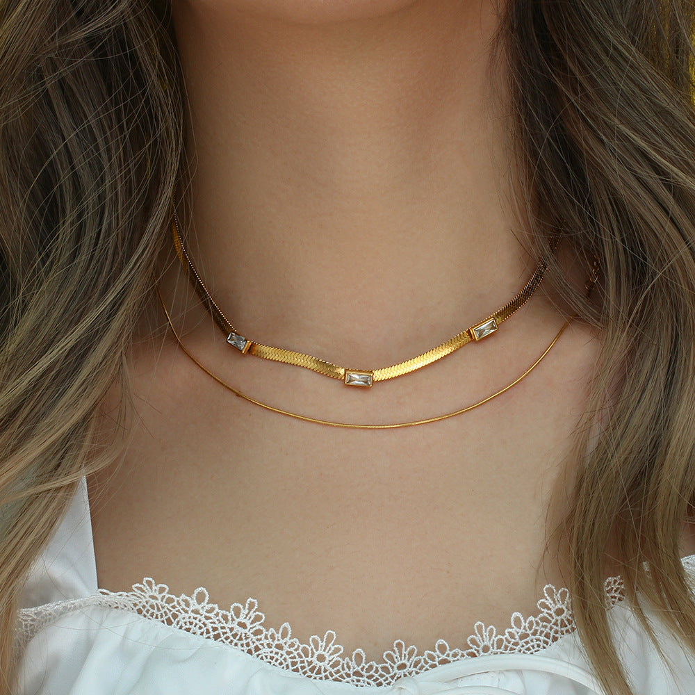 Eve Herringbone Gold Chain