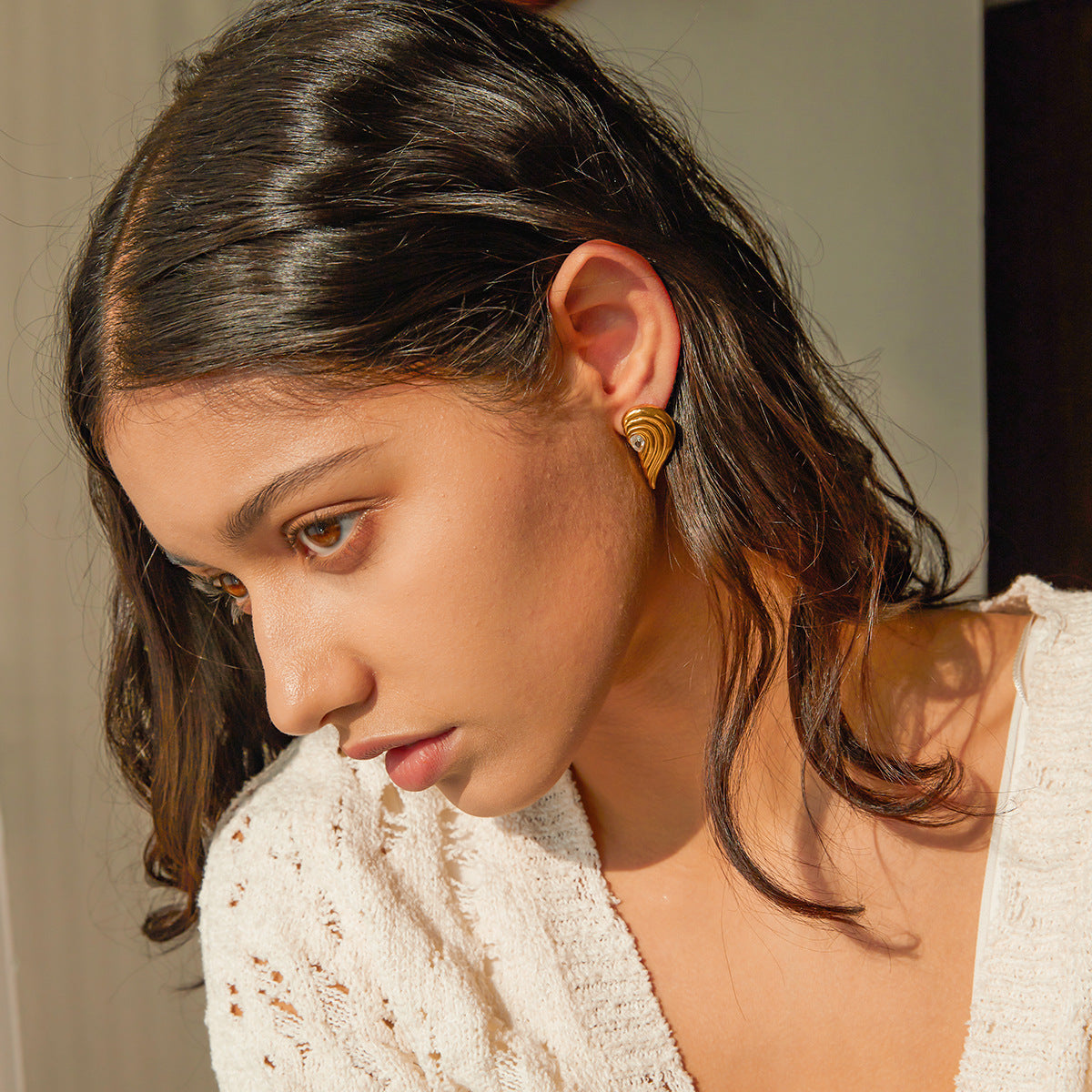 Thalia Gold Hoop Earrings