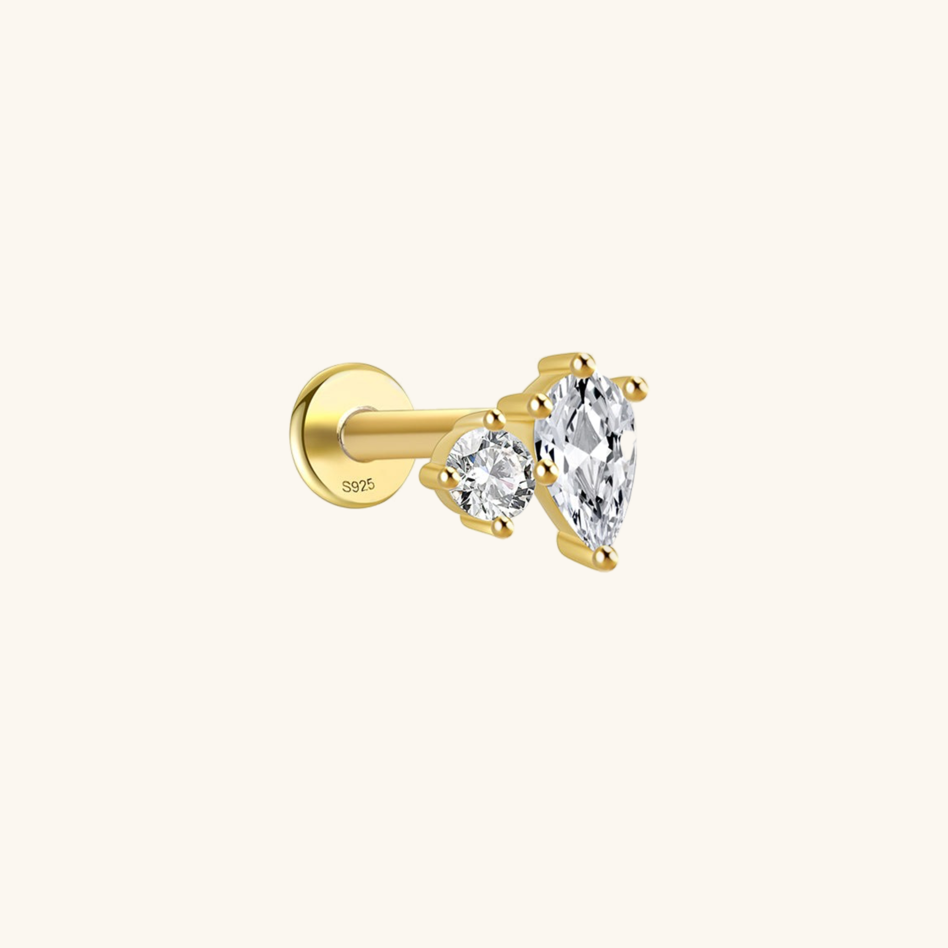 Kate Lame Øreringe med Diamantdetaljer