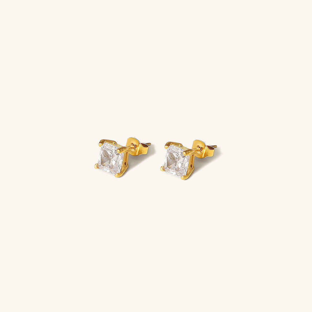 Kovo Solitaire Øreringe - Elegante Øreringe med Minimalistisk Design