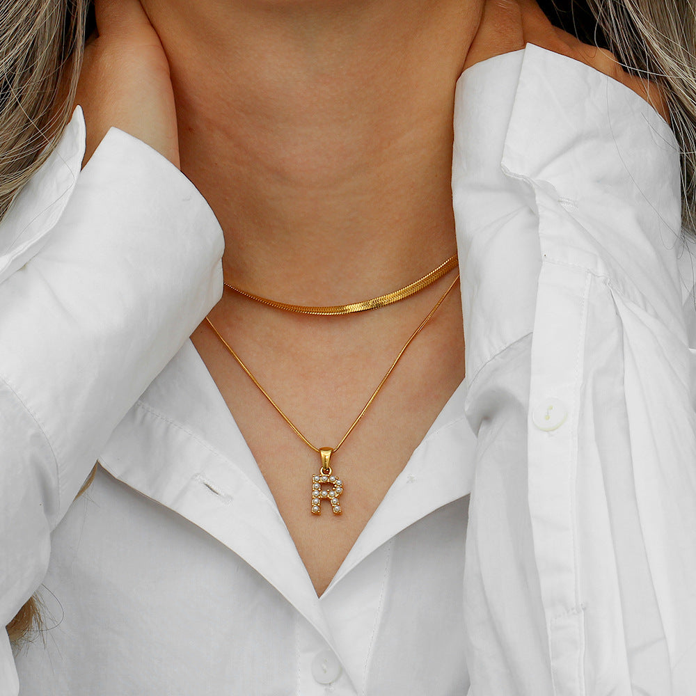 Fiona Kihtne Gold Personalized Initial Necklace