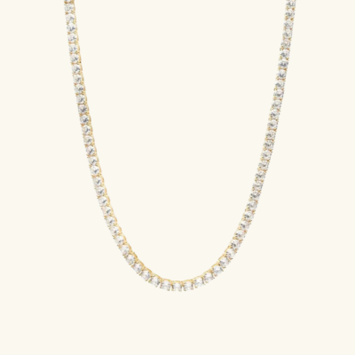 ABBY Rund Tennis Halskæde" could be rewritten as "ABBY Rund Tennis Necklace.